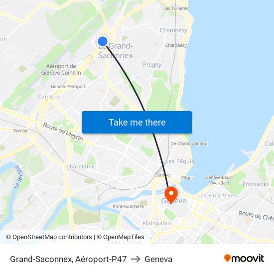 Grand-Saconnex, Aéroport-P47 to Geneva map