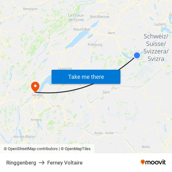 Ringgenberg to Ferney Voltaire map