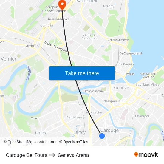 Carouge Ge, Tours to Geneva Arena map