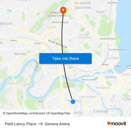 Petit-Lancy, Place to Geneva Arena map
