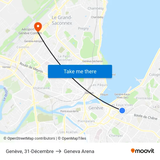 Genève, 31-Décembre to Geneva Arena map