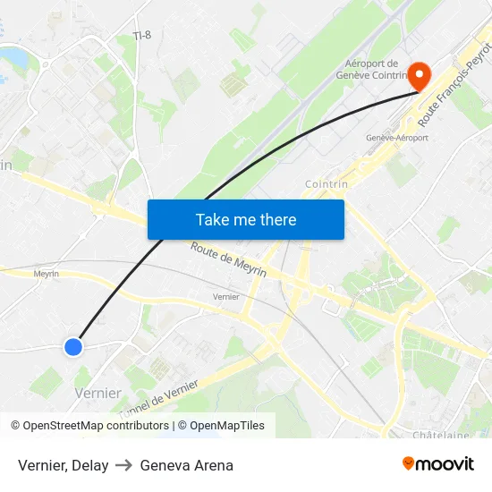 Vernier, Delay to Geneva Arena map