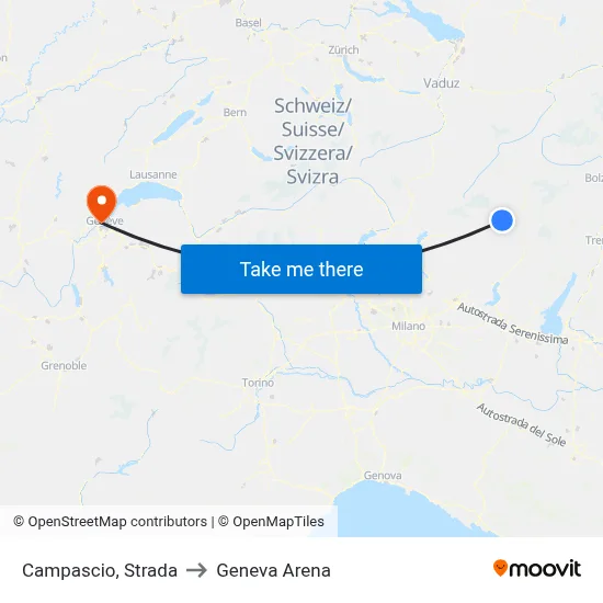 Campascio, Strada to Geneva Arena map