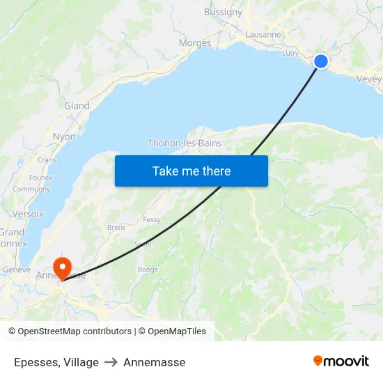 Epesses, Village to Annemasse map