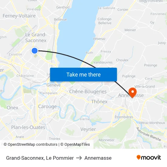 Grand-Saconnex, Le Pommier to Annemasse map
