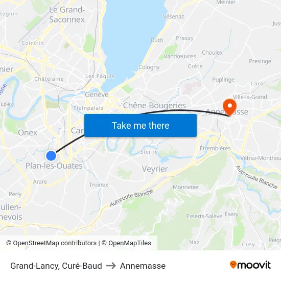 Grand-Lancy, Curé-Baud to Annemasse map