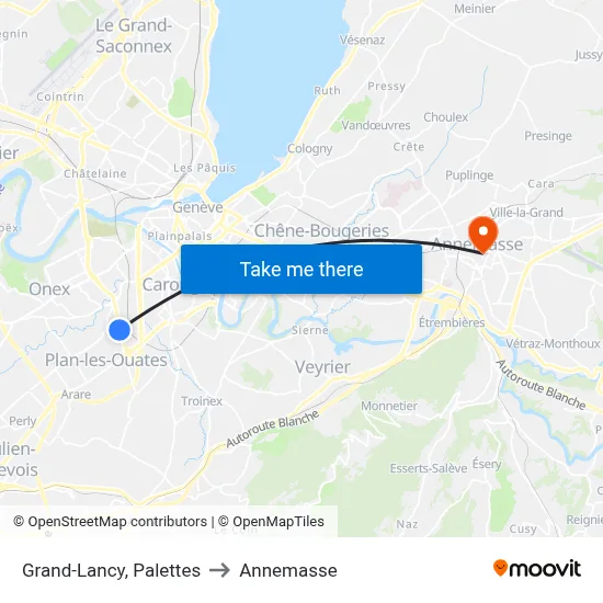 Grand-Lancy, Palettes to Annemasse map