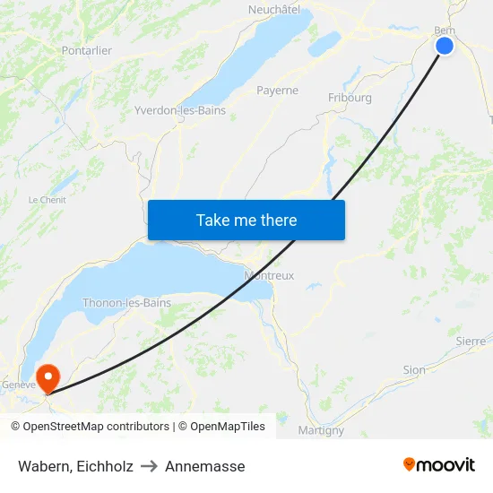 Wabern, Eichholz to Annemasse map