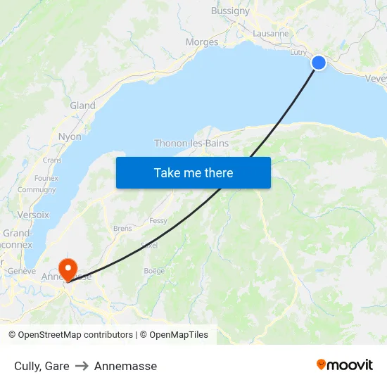 Cully, Gare to Annemasse map
