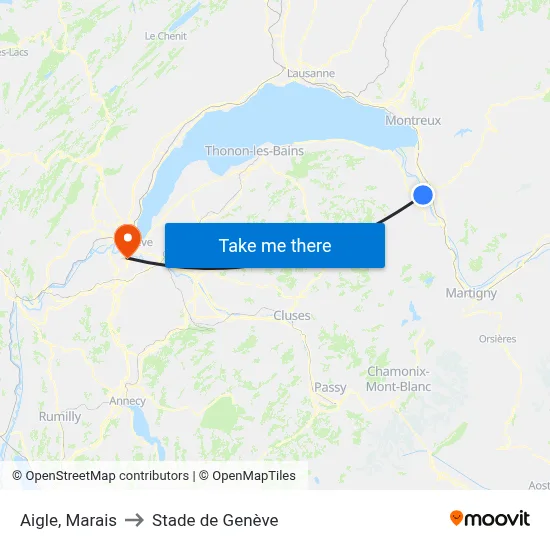 Aigle, Marais to Stade de Genève map