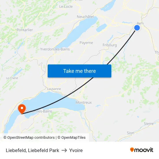 Liebefeld, Liebefeld Park to Yvoire map