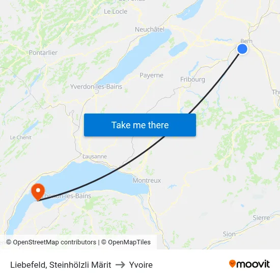 Liebefeld, Steinhölzli Märit to Yvoire map
