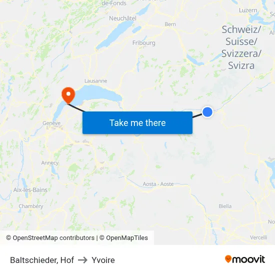 Baltschieder, Hof to Yvoire map