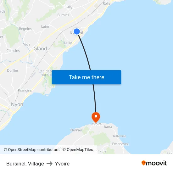 Bursinel, Village to Yvoire map