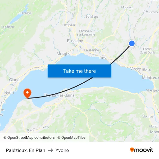 Palézieux, En Plan to Yvoire map