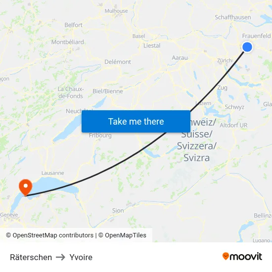 Räterschen to Yvoire map