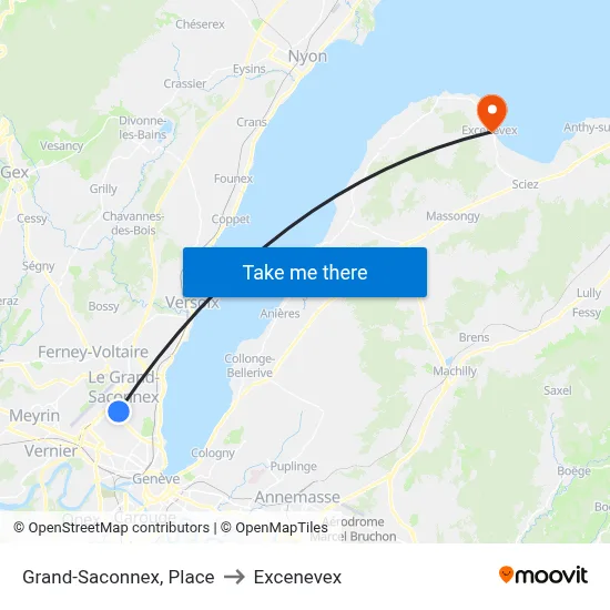 Grand-Saconnex, Place to Excenevex map