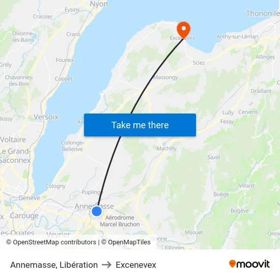 Annemasse, Annexion to Excenevex map