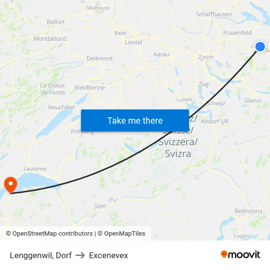 Lenggenwil, Dorf to Excenevex map
