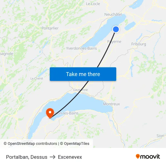 Portalban, Dessus to Excenevex map