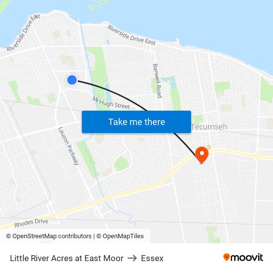 Little River Acres at East Moor to Essex map