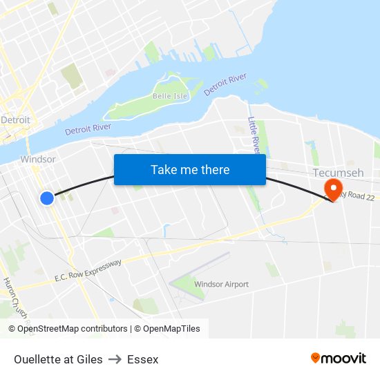 Ouellette at Giles to Essex map