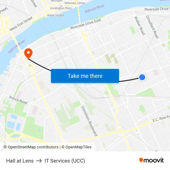 Hall at Lens to IT Services (UCC) map