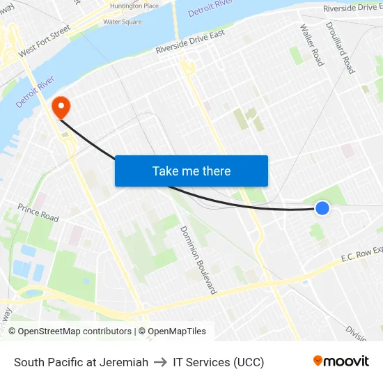South Pacific at Jeremiah to IT Services (UCC) map