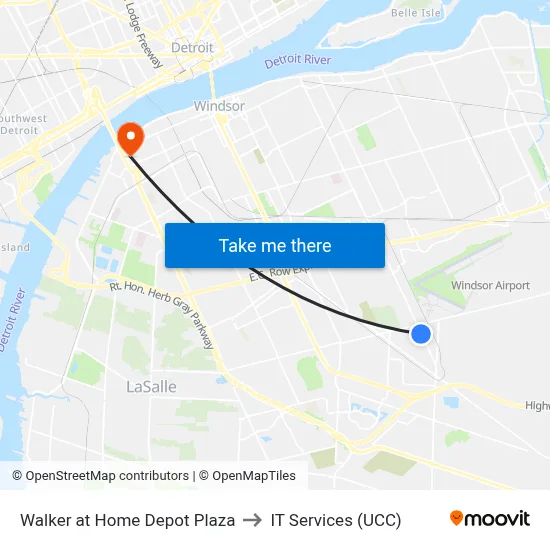 Walker at Home Depot Plaza to IT Services (UCC) map