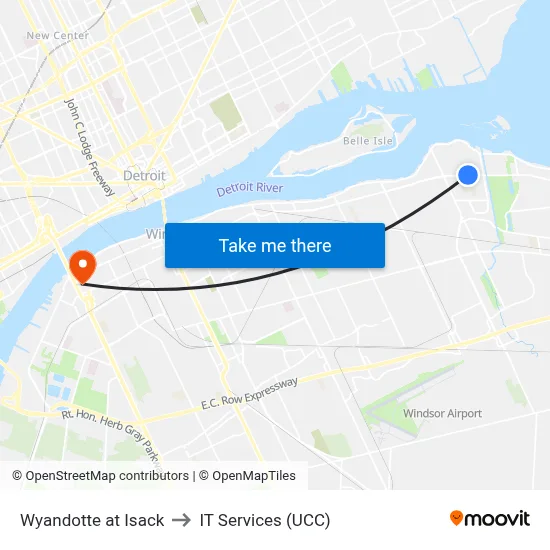 Wyandotte at Isack to IT Services (UCC) map