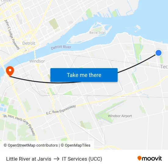 Little River at Jarvis to IT Services (UCC) map