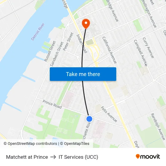 Matchett at Prince to IT Services (UCC) map