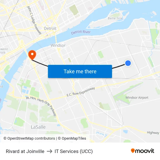 Rivard at Joinville to IT Services (UCC) map