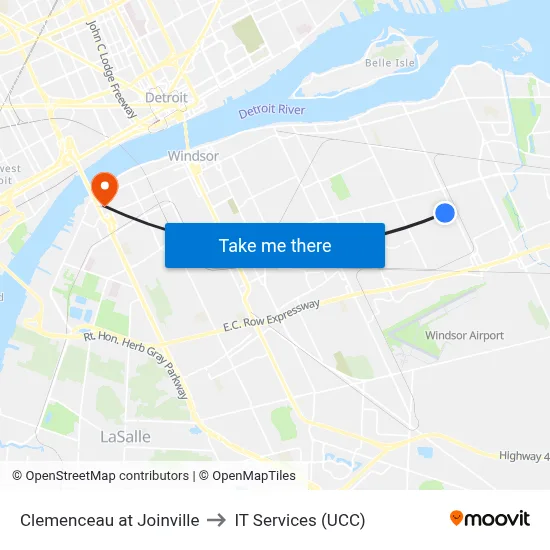 Clemenceau at Joinville to IT Services (UCC) map