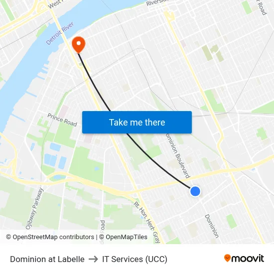 Dominion at Labelle to IT Services (UCC) map