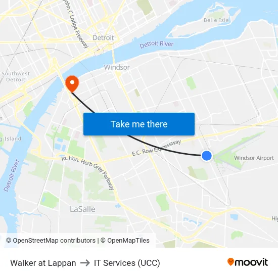 Walker at Lappan to IT Services (UCC) map