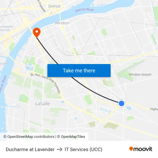 Ducharme at Lavender to IT Services (UCC) map