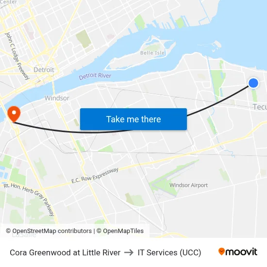 Cora Greenwood at Little River to IT Services (UCC) map