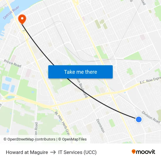 Howard at Maguire to IT Services (UCC) map