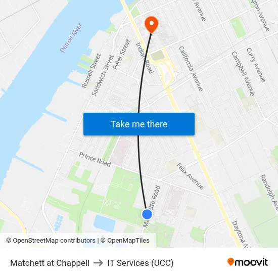 Matchett at Chappell to IT Services (UCC) map