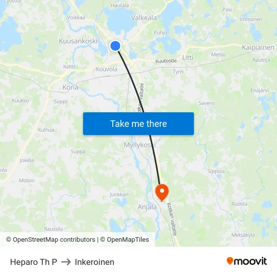 Heparo Th P to Inkeroinen map