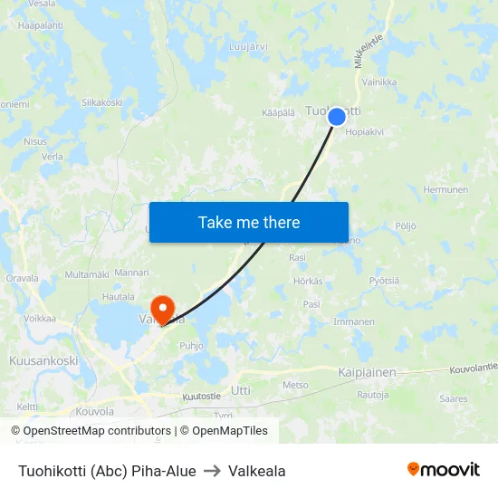 Tuohikotti (Abc)  Piha-Alue to Valkeala map