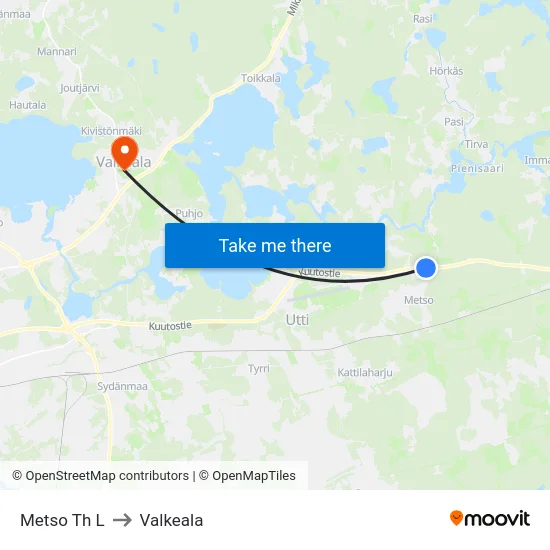 Metso Th L to Valkeala map