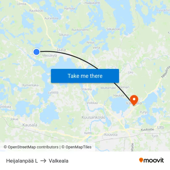 Heijalanpää L to Valkeala map