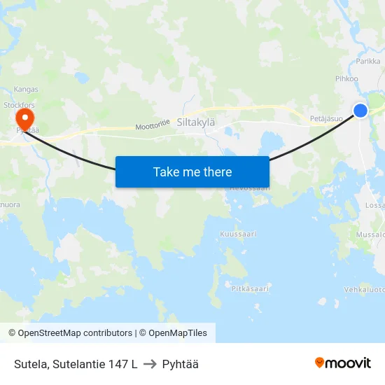 Sutela, Sutelantie 147 L to Pyhtää map