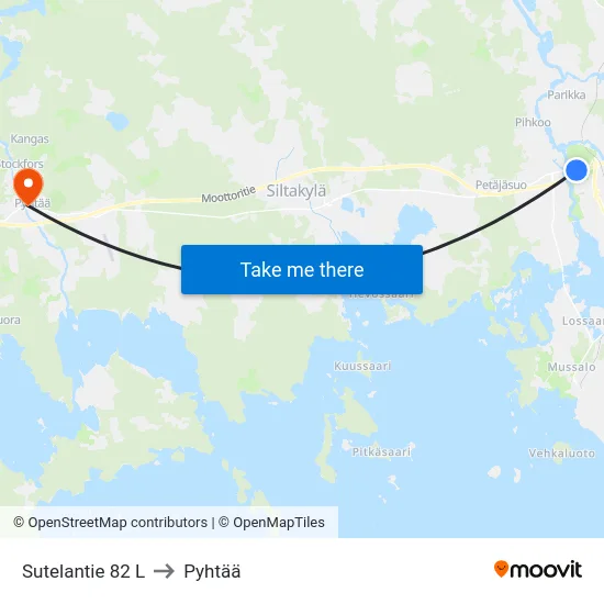 Sutelantie 82 L to Pyhtää map