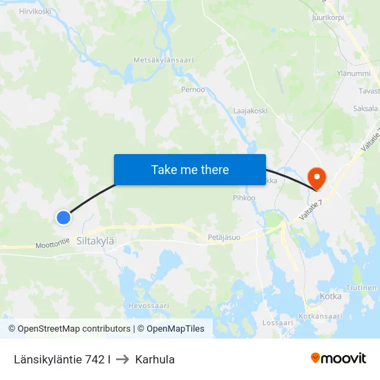 Länsikyläntie 742  I to Karhula map