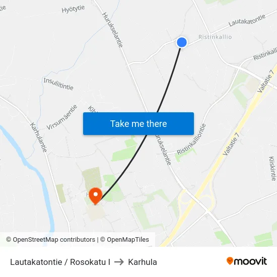 Lautakatontie / Rosokatu I to Karhula map