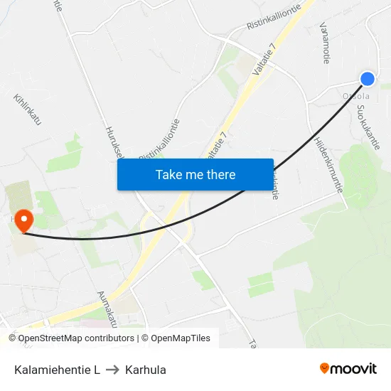 Kalamiehentie L to Karhula map