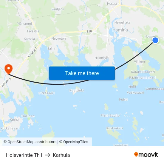Holsverintie Th I to Karhula map